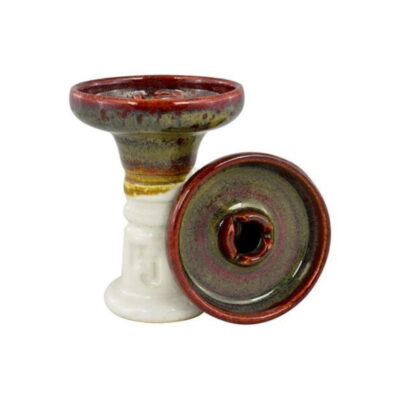 Hookah John Trinomy Bowl red eye over White