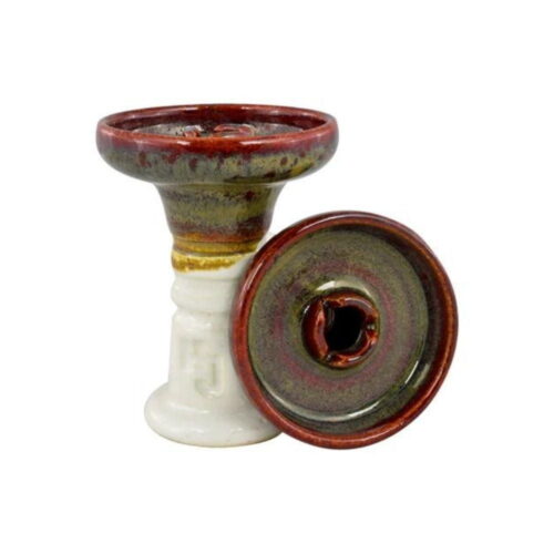 Hookah John Trinomy Bowl red eye over White