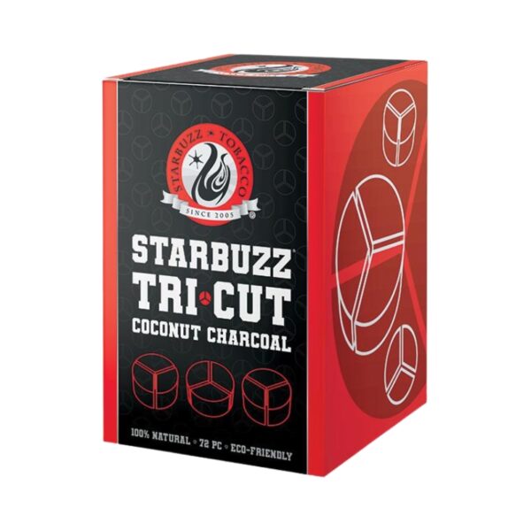 Starbuzz Tri Cut Coconut Charcoal - 72 Pcs
