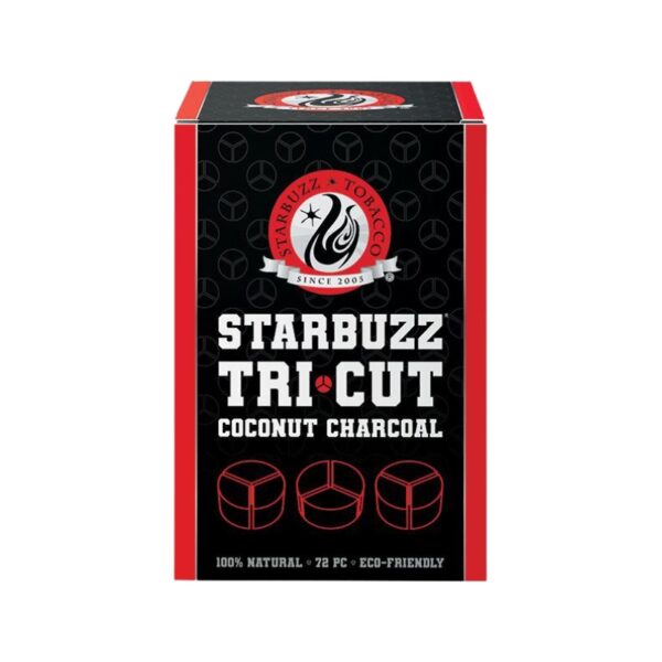 Starbuzz Tri Cut Coconut Charcoal 72 Pcs Front