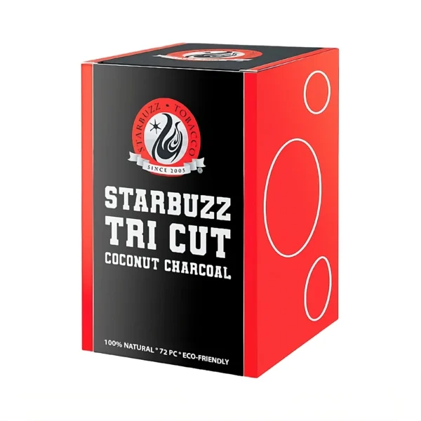 Starbuzz Tri Cut Coconut Charcoal - 72 Pcs