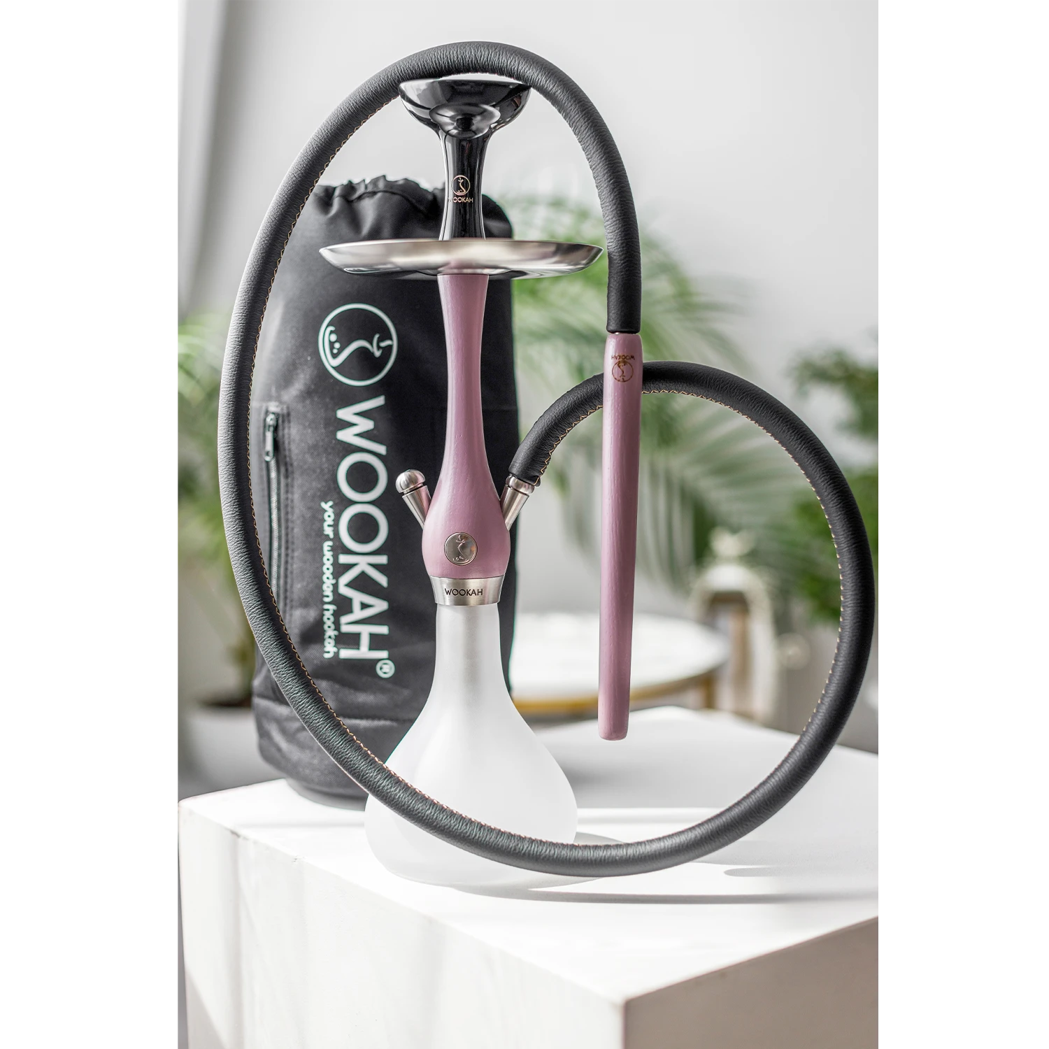 Wookah Mini Mauve Body & Smooth Misty Base 2 Wookah Mini Mauve Body & Smooth Misty Base - Image 2