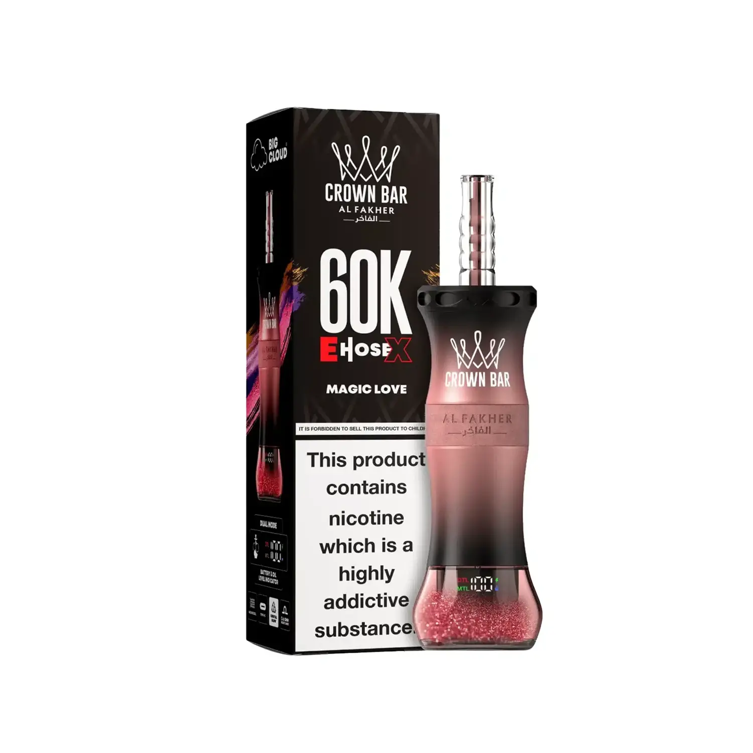 Al Fakher Crown Bar 60K E-Hose X Disposable 4 Al Fakher Crown Bar 60K E-Hose X Disposable - Image 4