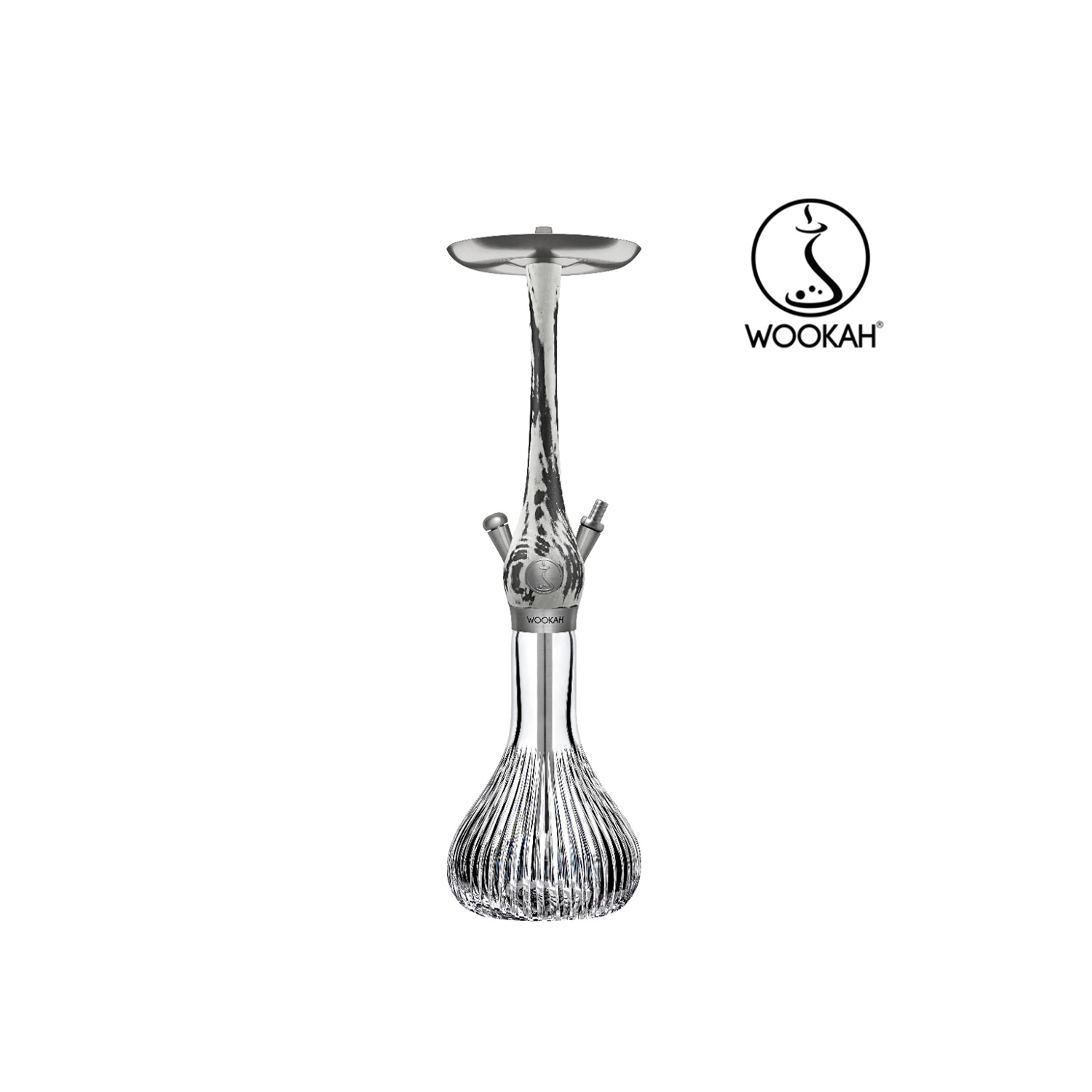 Wookah White Black Body & Onion Base 1 Wookah White Black Body & Onion Base