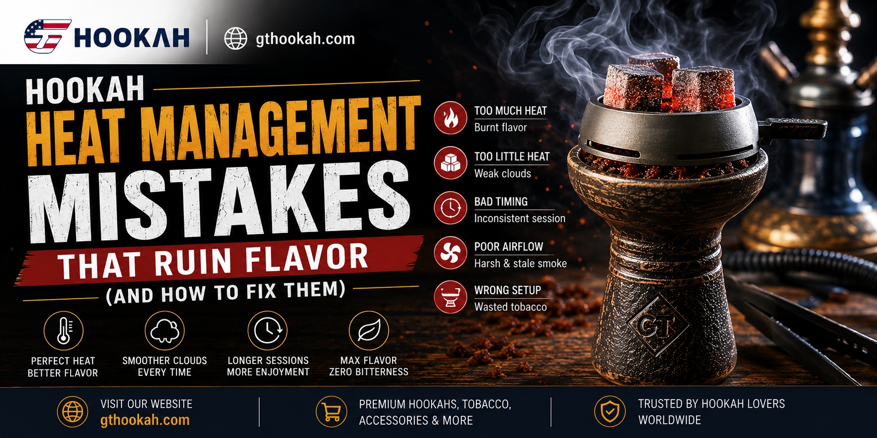 Hookah Heat Management Mistakes That Ruin Flavor (And How to Fix Them) Hookah Heat Management Mistakes That Ruin Flavor (And How to Fix Them)