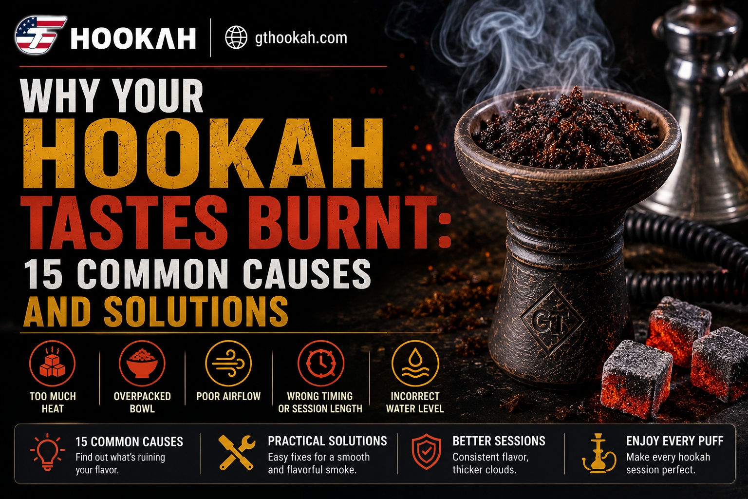 Why Your Hookah Tastes Burnt_ 15 Common Causes and Solutions Why Your Hookah Tastes Burnt: 15 Common Causes and Solutions